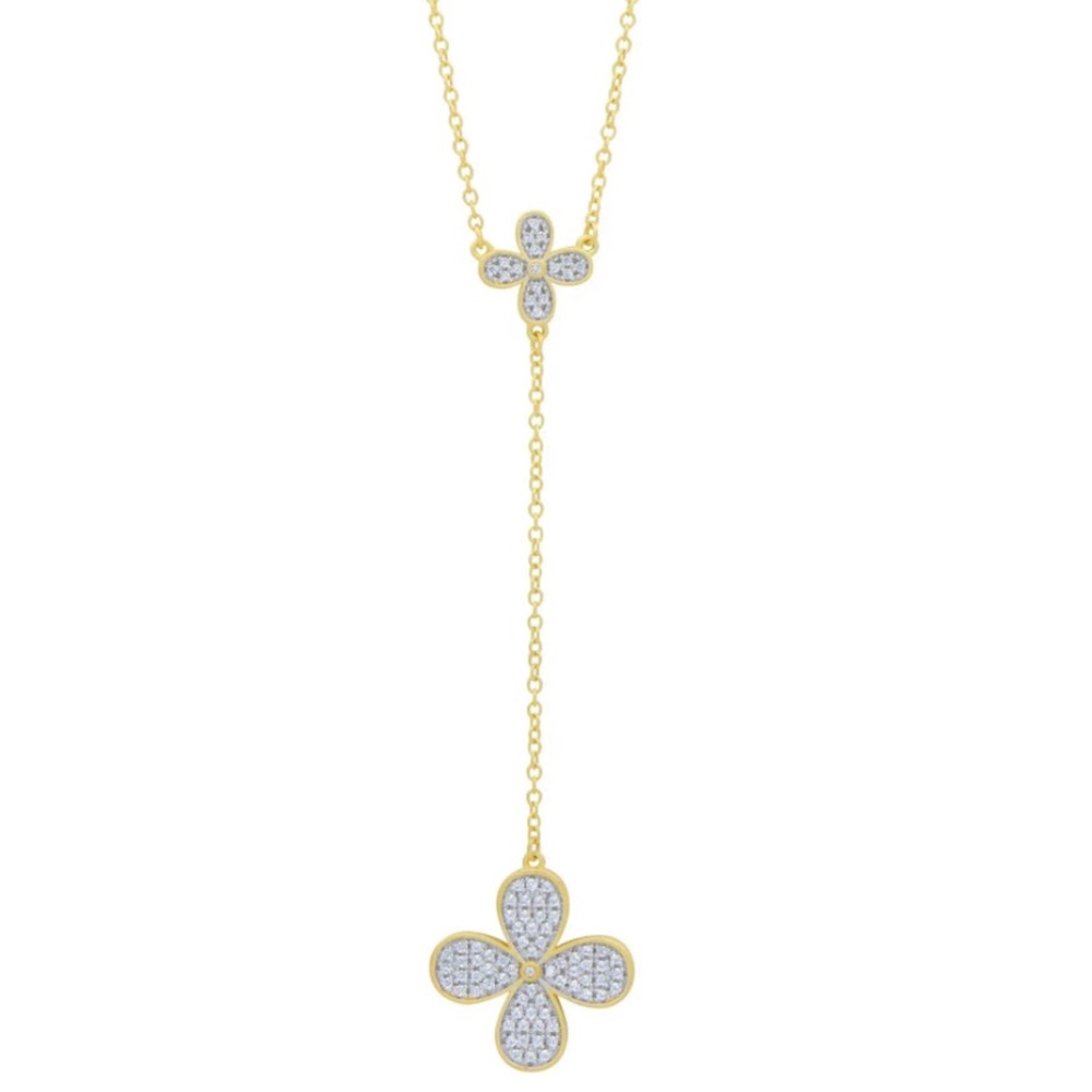 BLOSSOMING BRILLIANCE LARIAT NECKLACE